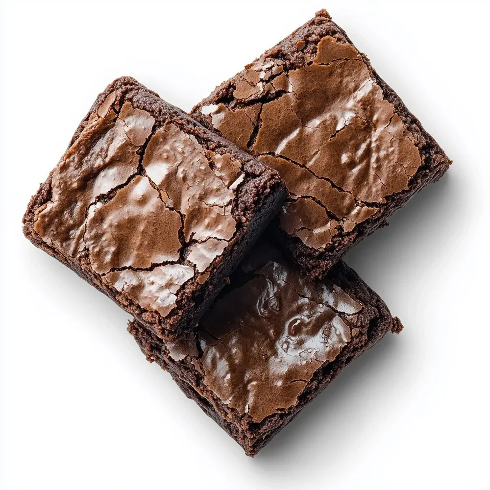 Detalle del brownie de proteína.