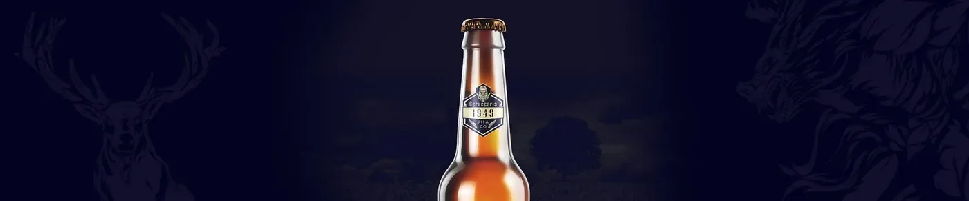 Botella presentada dentro del universo medieval.