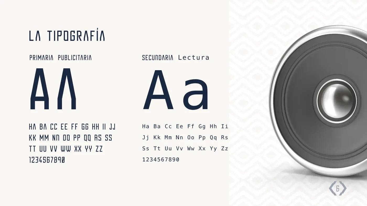 Tipografía y recursos del manual de identidad.