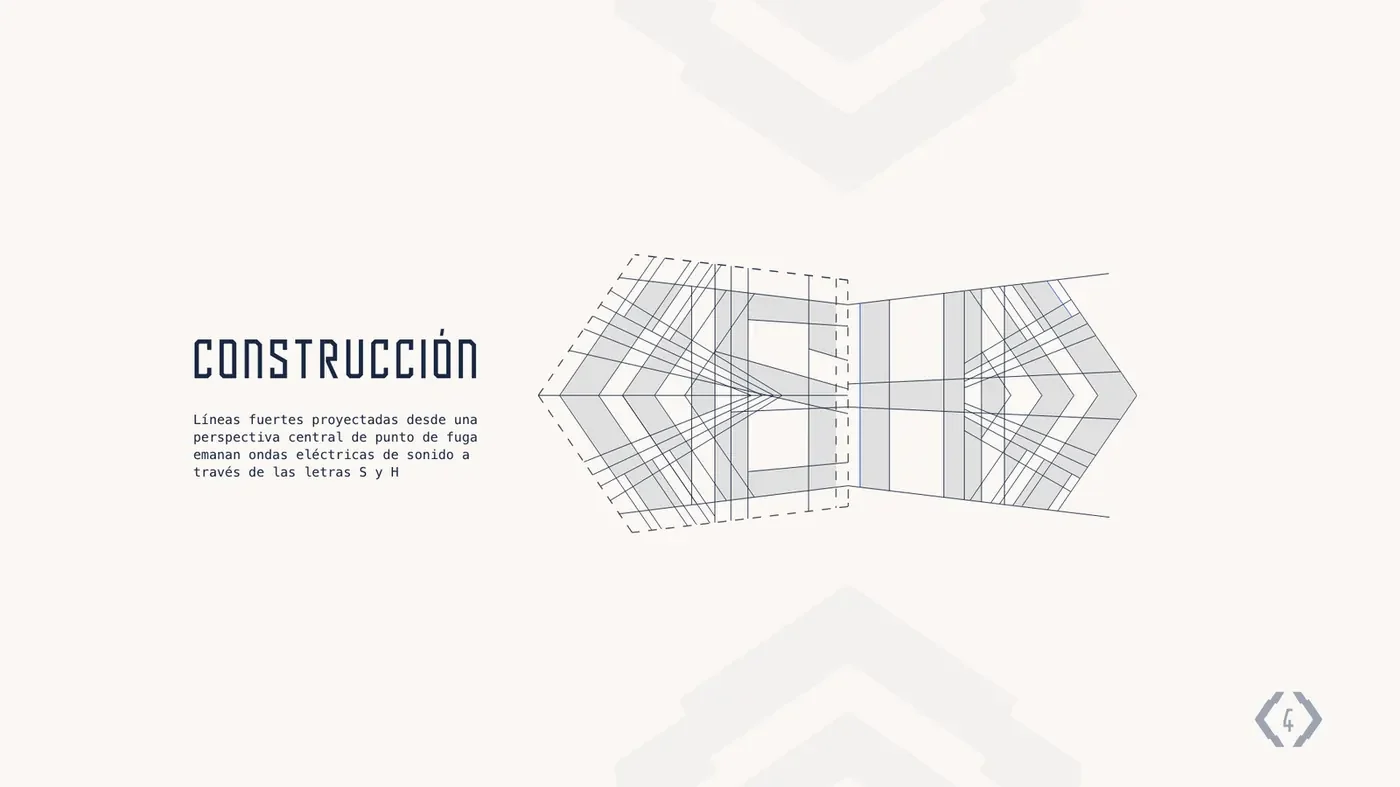Retícula de construcción del símbolo.