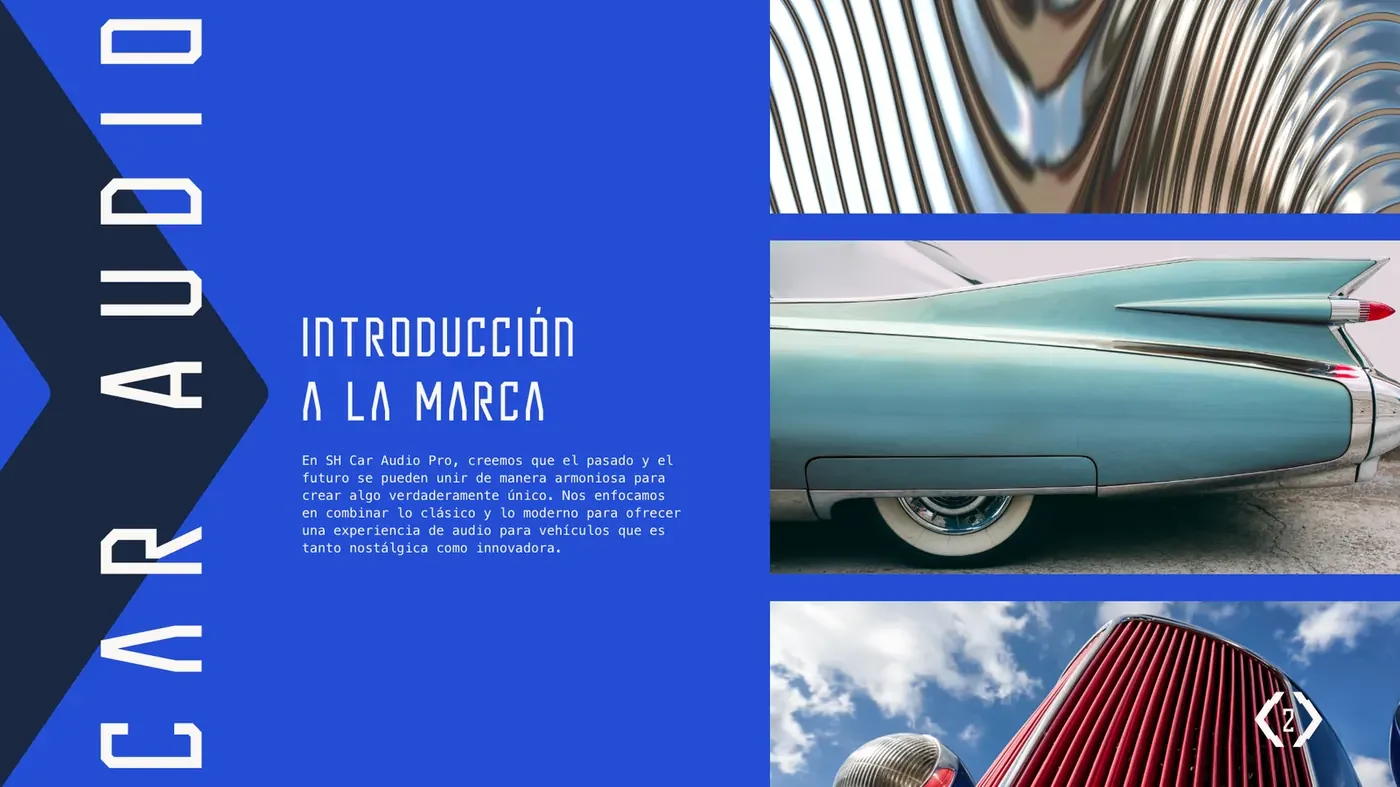 Introducción de marca y referencias de dirección visual.