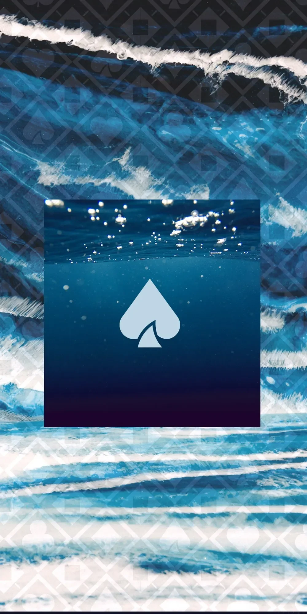Aplicación vertical del símbolo inspirado en el póker.